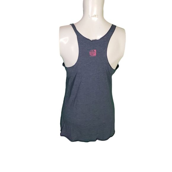 Think Positive Womens Blue Graphic Hamsa Hand Third Eye Good Luck Tank Top Sz L - Picture 4 of 6